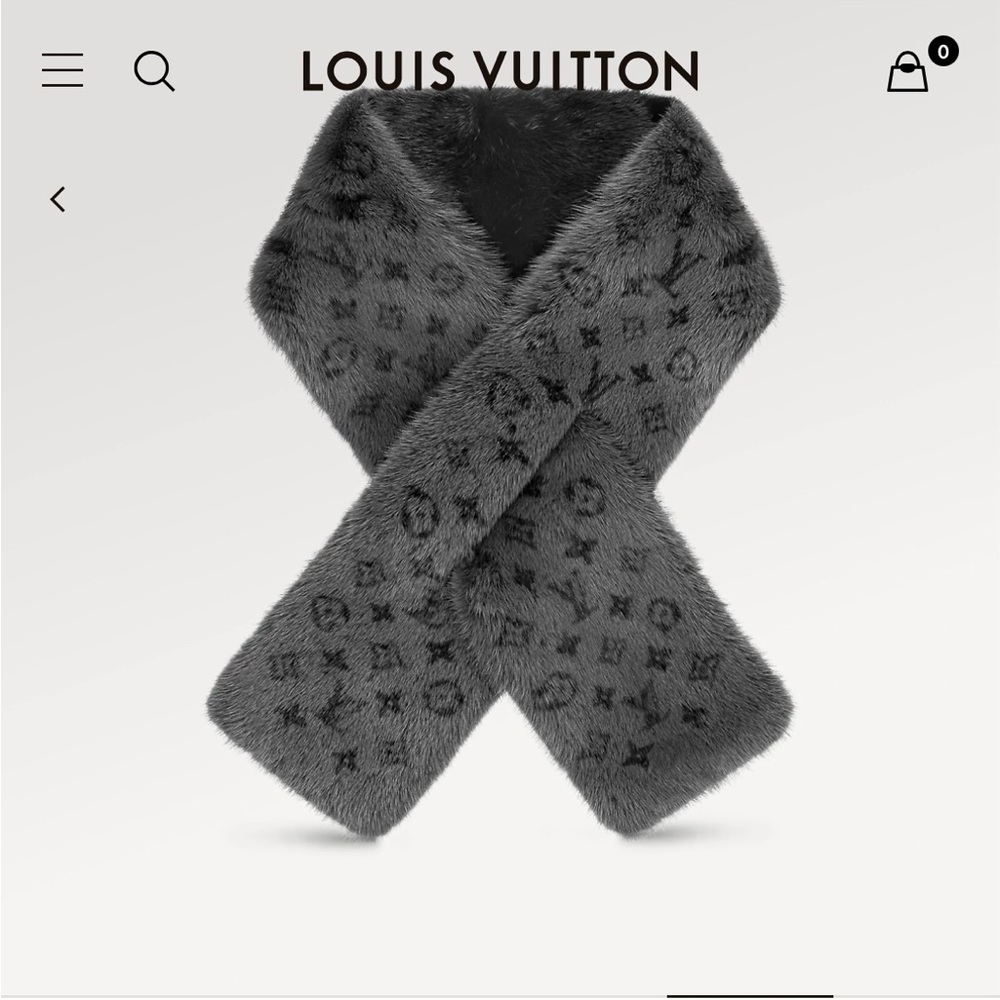 The Louis Vuitton Monogram Reverso fur scarf